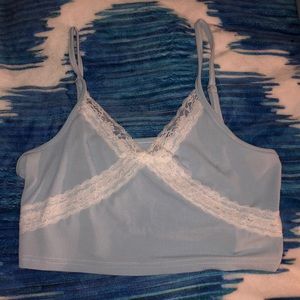 Baby Blue Lace Front Top